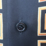 Versace Heritage Fit Barocco Print Shirt Black/Gold Silk Twill Size 48