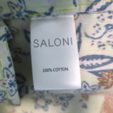 Saloni Ashley Mini Dress Citrus Monkey Print Poplin Size US 6