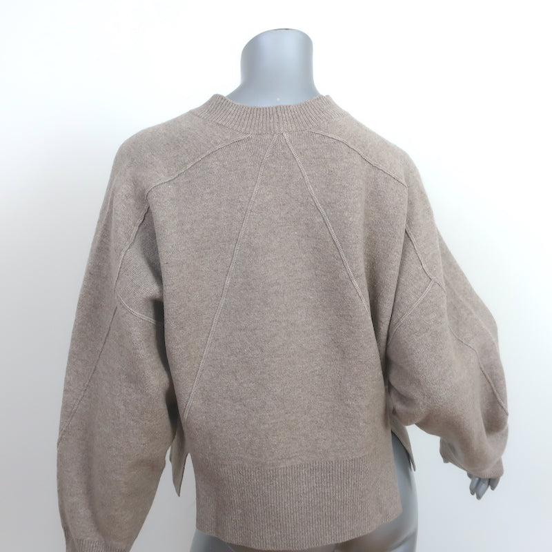 Rag &amp; Bone Oversize Sweater Brady Mushroom Stretch Wool Size Extra Small