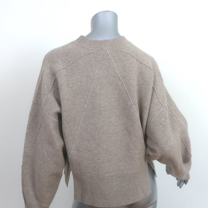Rag &amp; Bone Oversize Sweater Brady Mushroom Stretch Wool Size Extra Small