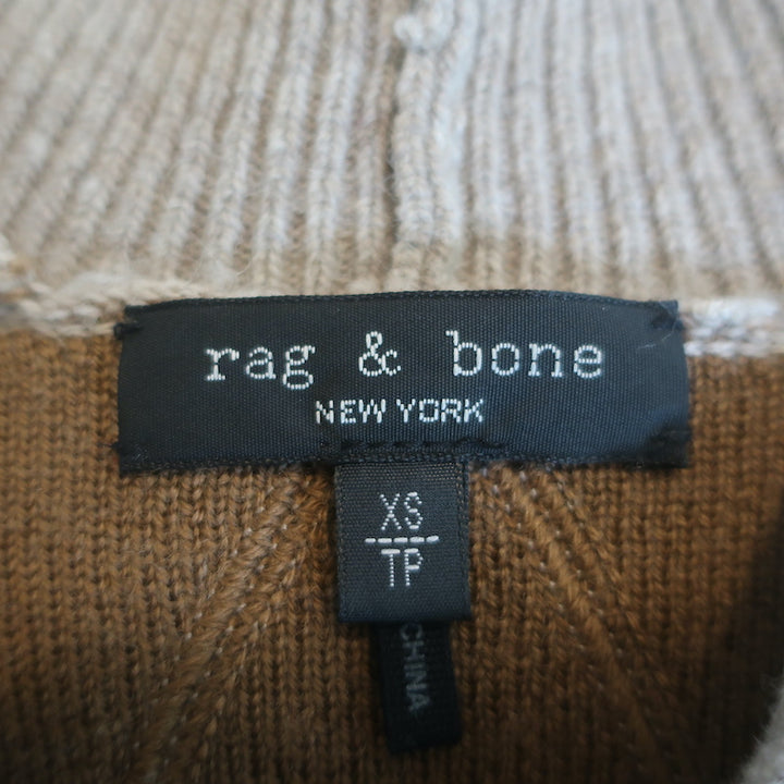 Rag &amp; Bone Oversize Sweater Brady Mushroom Stretch Wool Size Extra Small