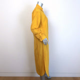 Alaia Crochet Lace-Trimmed Midi Shirtdress Marigold Cotton Size 44