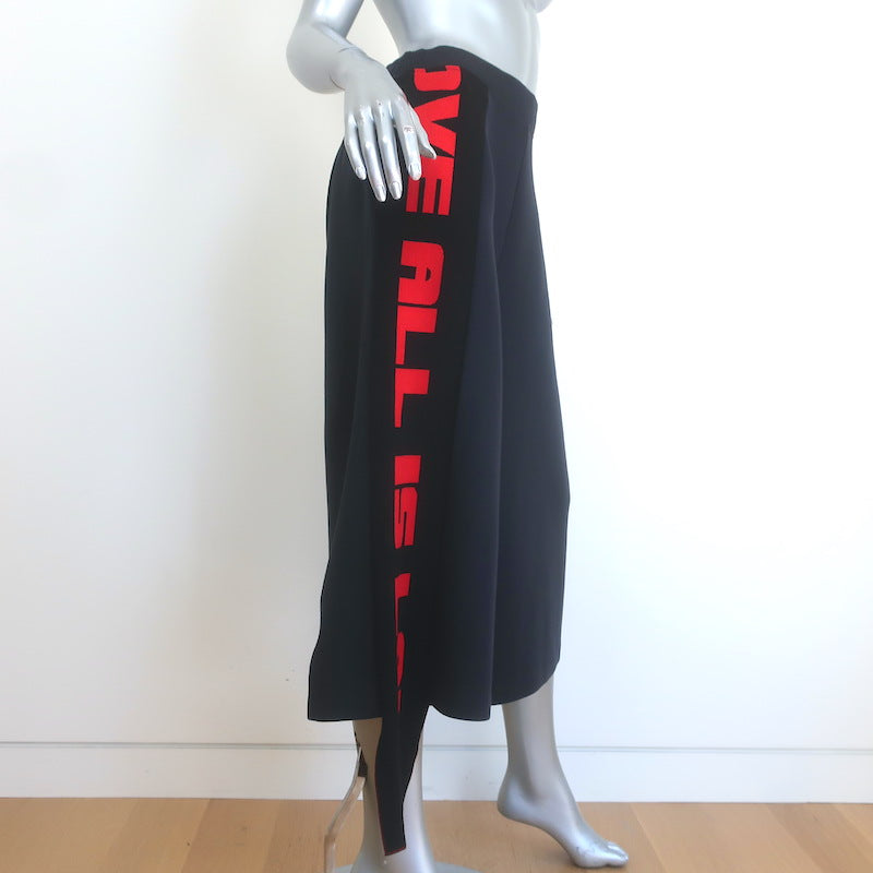Stella McCartney All is Love Cropped Wide Leg Sweatpants Navy Size 38 NEW