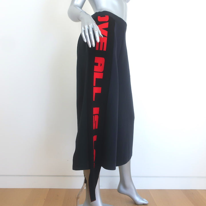 Stella McCartney All is Love Cropped Wide Leg Sweatpants Navy Size 38 NEW