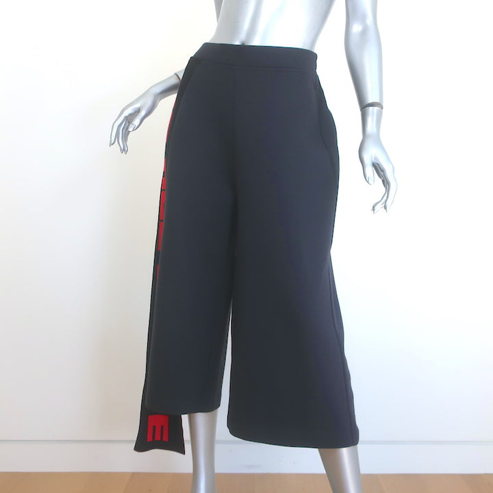 Stella McCartney All is Love Cropped Wide Leg Sweatpants Navy Size 38 NEW
