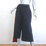 Stella McCartney All is Love Cropped Wide Leg Sweatpants Navy Size 38 NEW