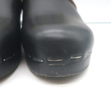 Saint Laurent Le Maillon Chain-Embellished Clogs Black Leather Size 40