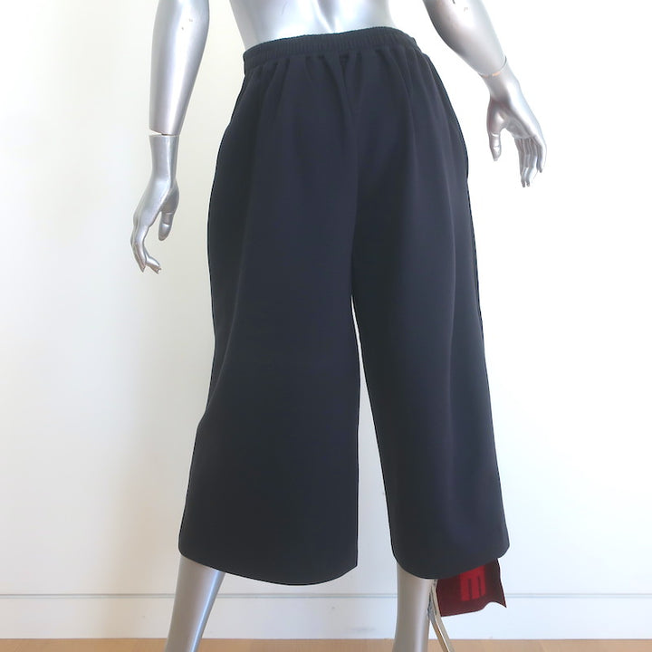 Stella McCartney All is Love Cropped Wide Leg Sweatpants Navy Size 38 NEW