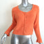 Chanel 00T Fuzzy Knit Cardigan Orange Size 42