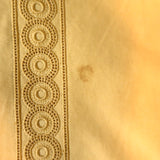 Alaia Crochet Lace-Trimmed Midi Shirtdress Marigold Cotton Size 44