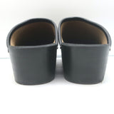 Saint Laurent Le Maillon Chain-Embellished Clogs Black Leather Size 40