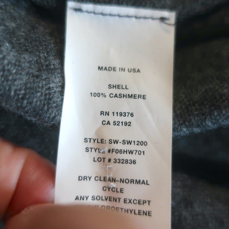 Helmut Lang Cashmere Sweater Dark Gray Size Extra Small