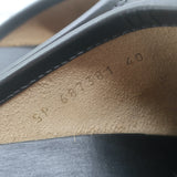 Saint Laurent Le Maillon Chain-Embellished Clogs Black Leather Size 40