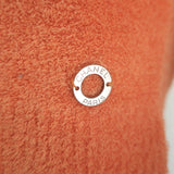 Chanel 00T Fuzzy Knit Cardigan Orange Size 42