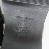 Saint Laurent Le Maillon Chain-Embellished Clogs Black Leather Size 40