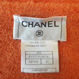Chanel 00T Fuzzy Knit Cardigan Orange Size 42