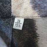 Saint Laurent Zebra Print Deep V-Neck Shirt Brown Silk Georgette Size 39