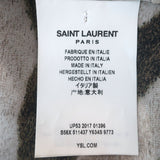 Saint Laurent Zebra Print Deep V-Neck Shirt Brown Silk Georgette Size 39