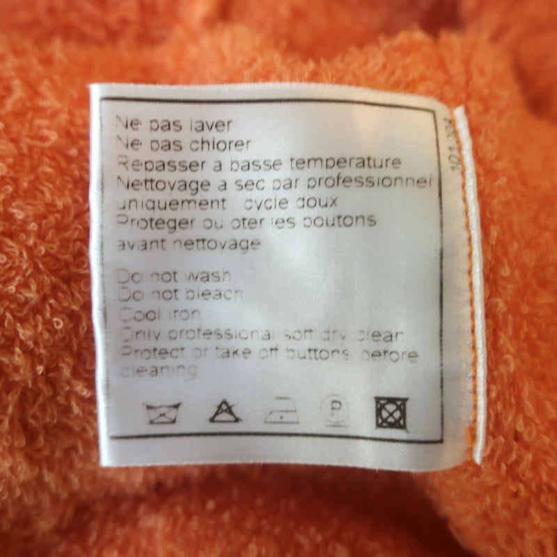 Chanel 00T Fuzzy Knit Cardigan Orange Size 42