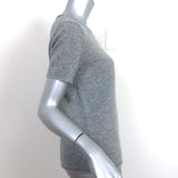 Theory Tolleree Cashmere Tee Light Gray Size Small Short Sleeve Sweater