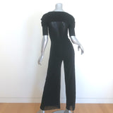 Jean Paul Gaultier Soleil Short Sleeve Mesh Jumpsuit Black Size Extra Small