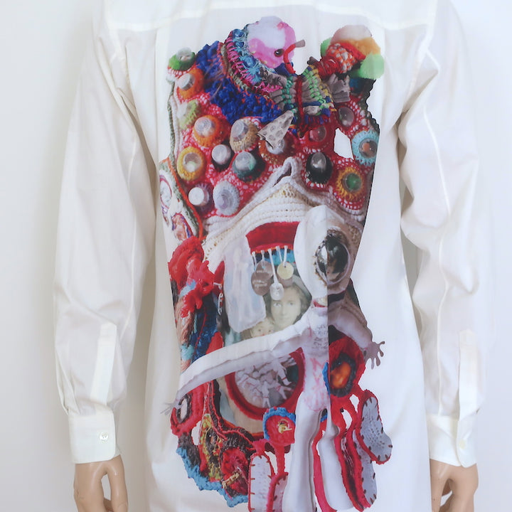 Comme des Garcons Homme X Mona Luison Shirt White Cotton Size Medium NEW