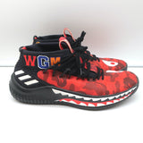 Adidas A Bathing Ape x Dame 4 Red Camo Sneakers Size 6.5 AP9976