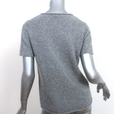 Theory Tolleree Cashmere Tee Light Gray Size Small Short Sleeve Sweater