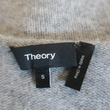 Theory Tolleree Cashmere Tee Light Gray Size Small Short Sleeve Sweater