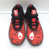 Adidas A Bathing Ape x Dame 4 Red Camo Sneakers Size 6.5 AP9976