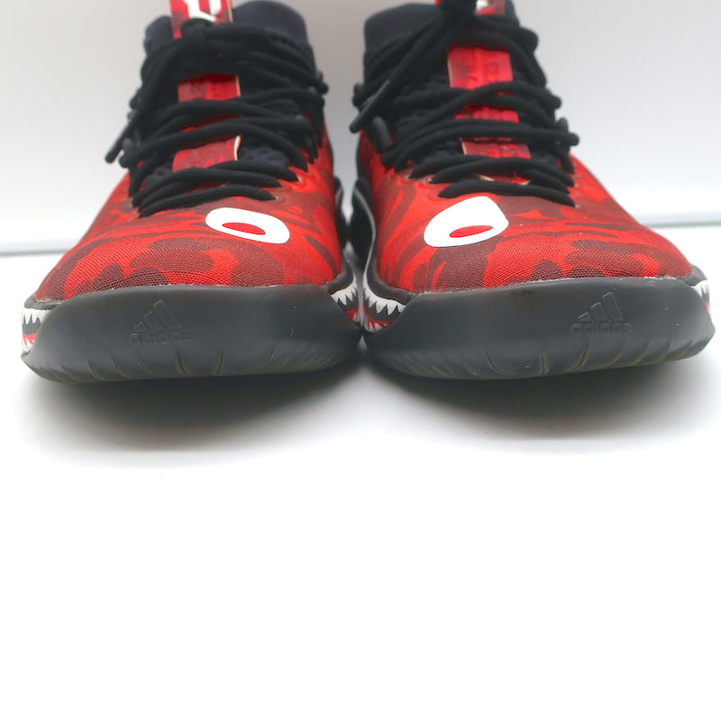 Adidas A Bathing Ape x Dame 4 Red Camo Sneakers Size 6.5 AP9976