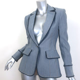 Cinq a Sept Sallie Frayed Denim Blazer Light Indigo Size 00 NEW