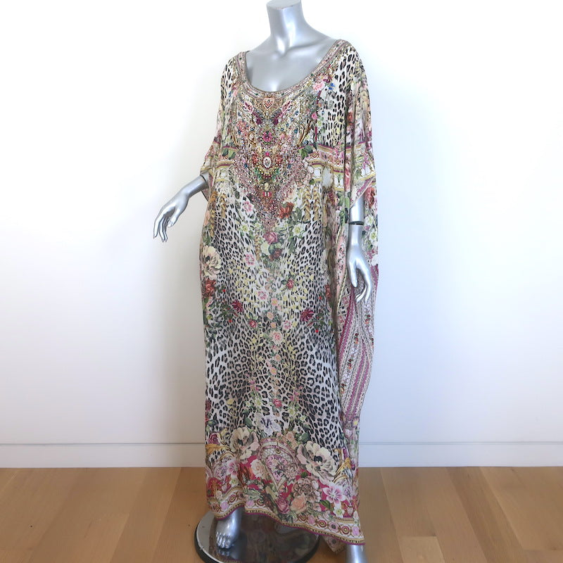 Camilla Anarchy at Annabels Round Neck Kaftan Multicolor Printed Silk One Size