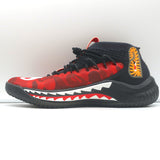 Adidas A Bathing Ape x Dame 4 Red Camo Sneakers Size 6.5 AP9976