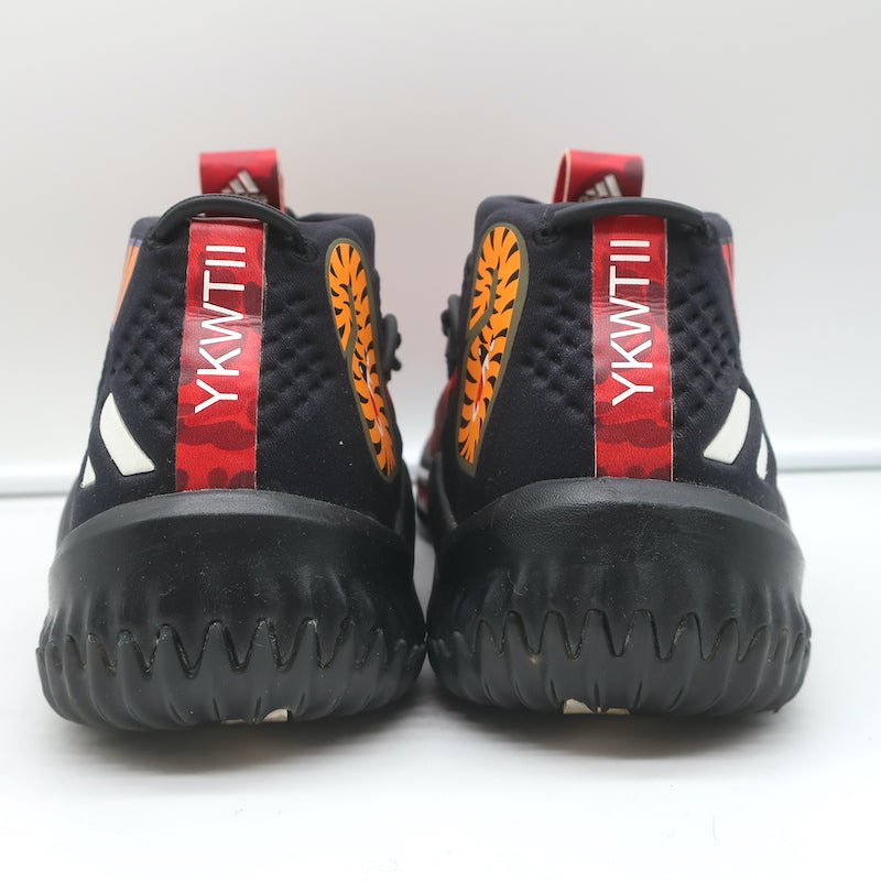 Adidas A Bathing Ape x Dame 4 Red Camo Sneakers Size 6.5 AP9976