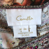 Camilla Anarchy at Annabels Round Neck Kaftan Multicolor Printed Silk One Size