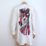 Comme des Garcons Homme X Mona Luison Shirt White Cotton Size Medium NEW