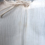 LoveShackFancy Off the Shoulder Embroidered-Trim Tassel Top Ecru Gauze Size 3