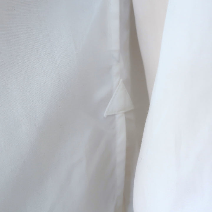Yohji Yamamoto Pour Homme Buckled Cowl Neck Shirt White Cotton Size 2
