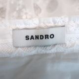 Sandro Sahara Ruffled Broderie Anglaise Midi Skirt White Size 34