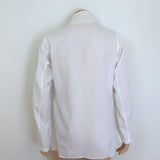 Yohji Yamamoto Pour Homme Buckled Cowl Neck Shirt White Cotton Size 2