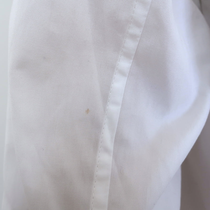 Yohji Yamamoto Pour Homme Buckled Cowl Neck Shirt White Cotton Size 2