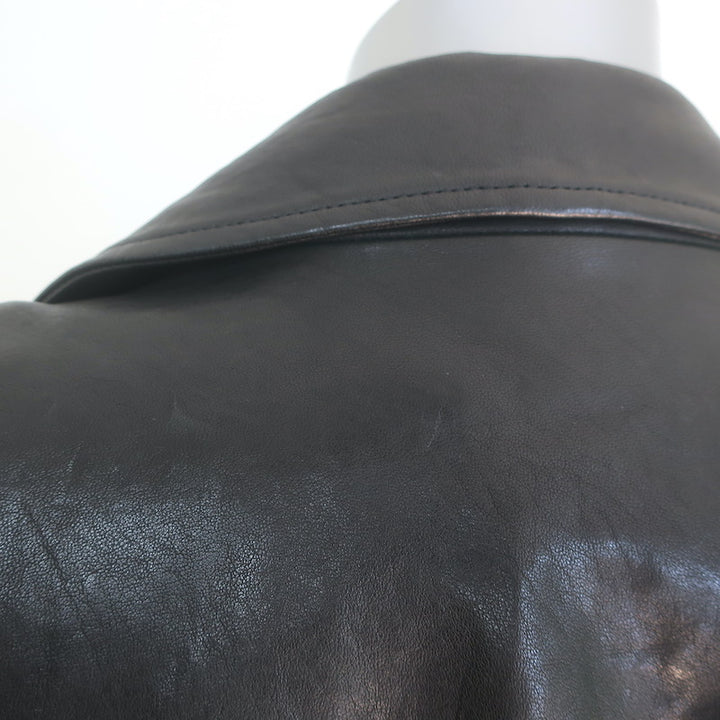 Alice + Olivia Leather Biker Jacket Black Size 4