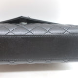 Saint Laurent Envelope Triquilt Medium Crossbody Bag Black Grained Leather