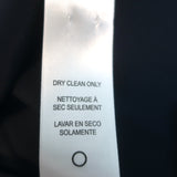 FRAME Ruffled Button-Down Shirt Navy Silk Size Extra Small Short Sleeve Blouse