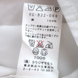 Yohji Yamamoto Pour Homme Buckled Cowl Neck Shirt White Cotton Size 2