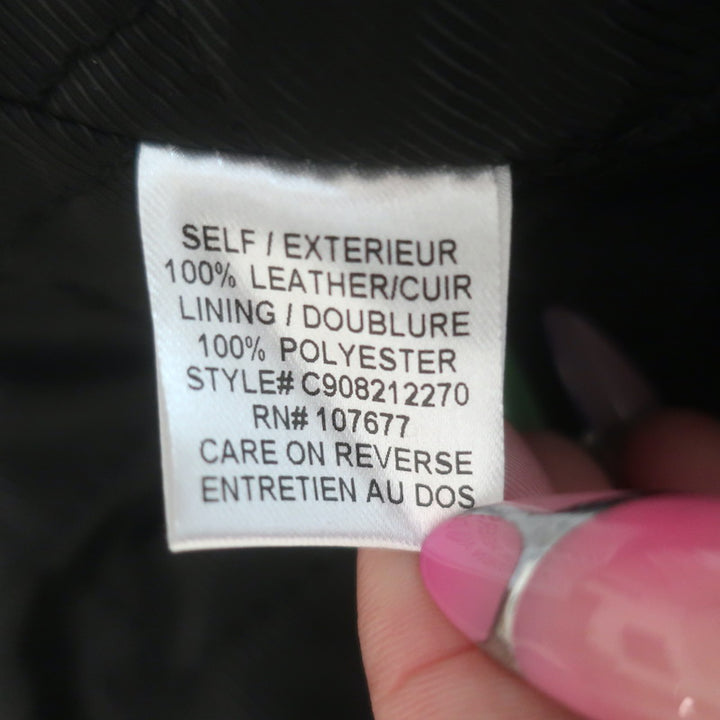 Alice + Olivia Leather Biker Jacket Black Size 4
