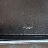 Saint Laurent Envelope Triquilt Medium Crossbody Bag Black Grained Leather