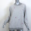 THE GREAT Star-Embroidered College Sweatshirt Heather Gray Size 3