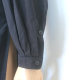 Yohji Yamamoto Pour Homme Long Staff Shirt Black Cotton Size 3